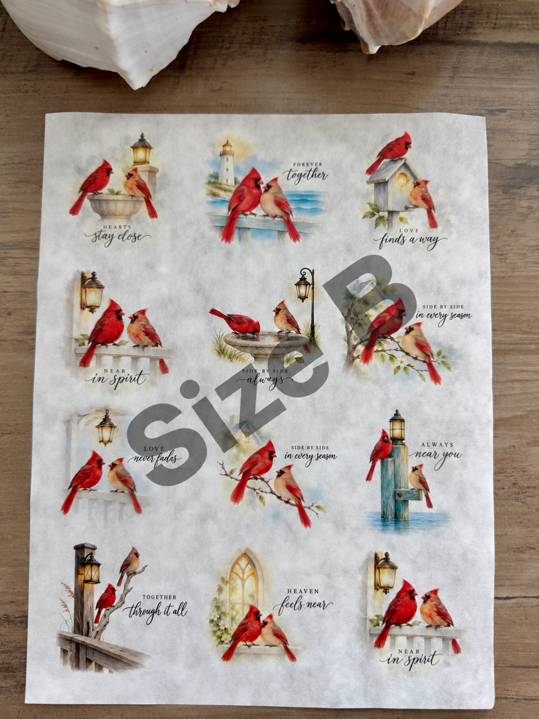 Together in Light Decoupage Rice Paper
