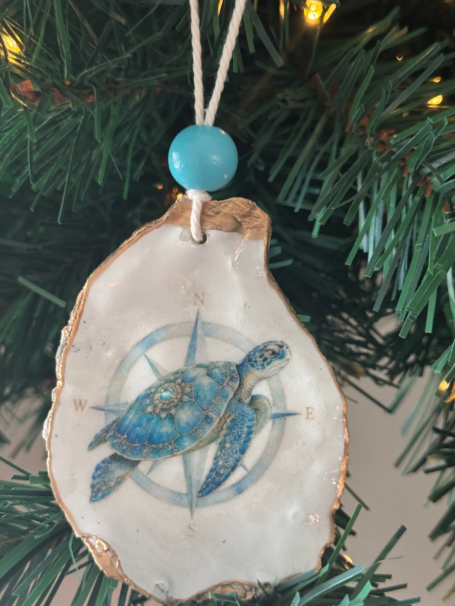 Nautical Compass Shell Ornaments