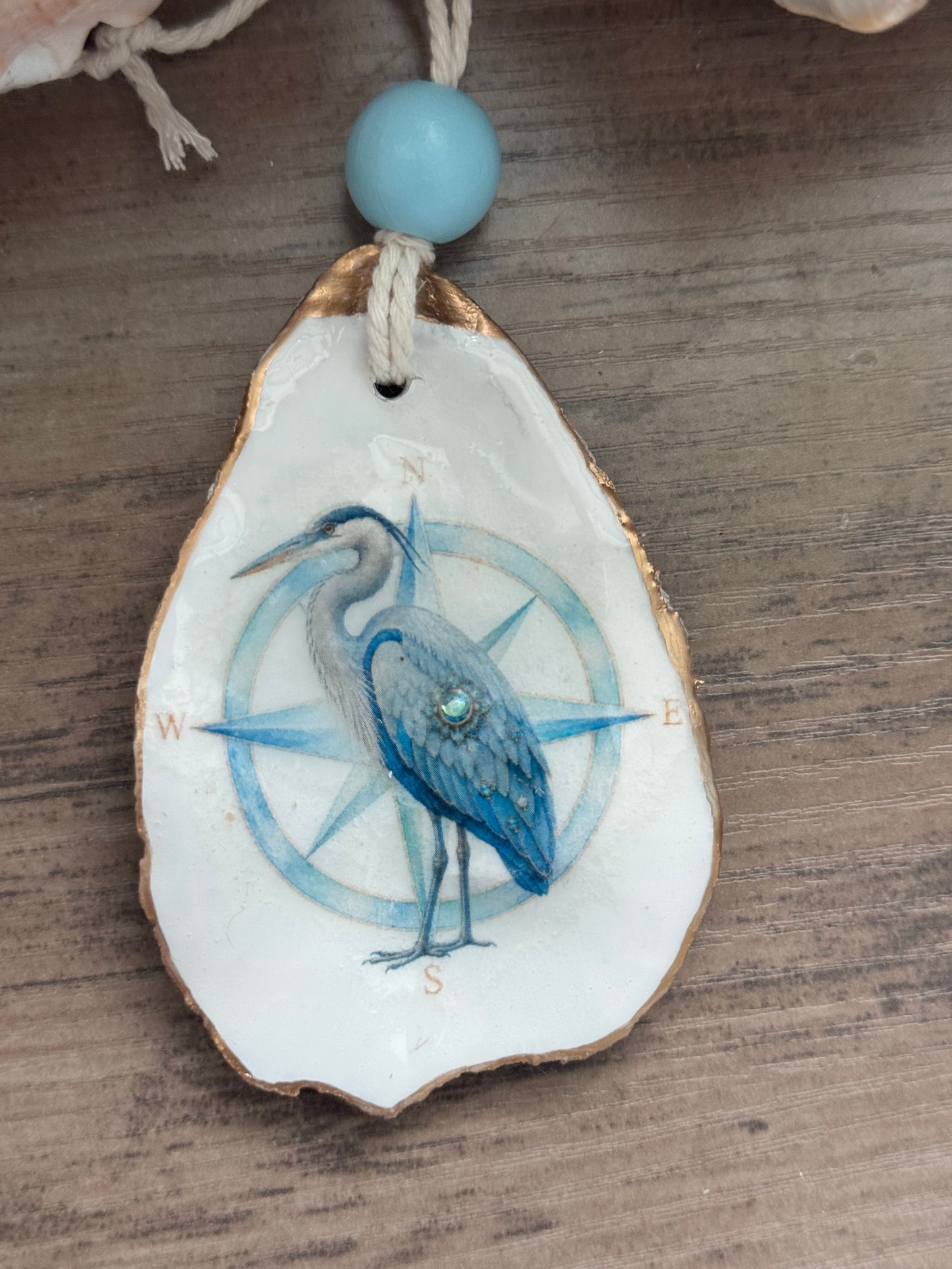 Nautical Compass Shell Ornaments