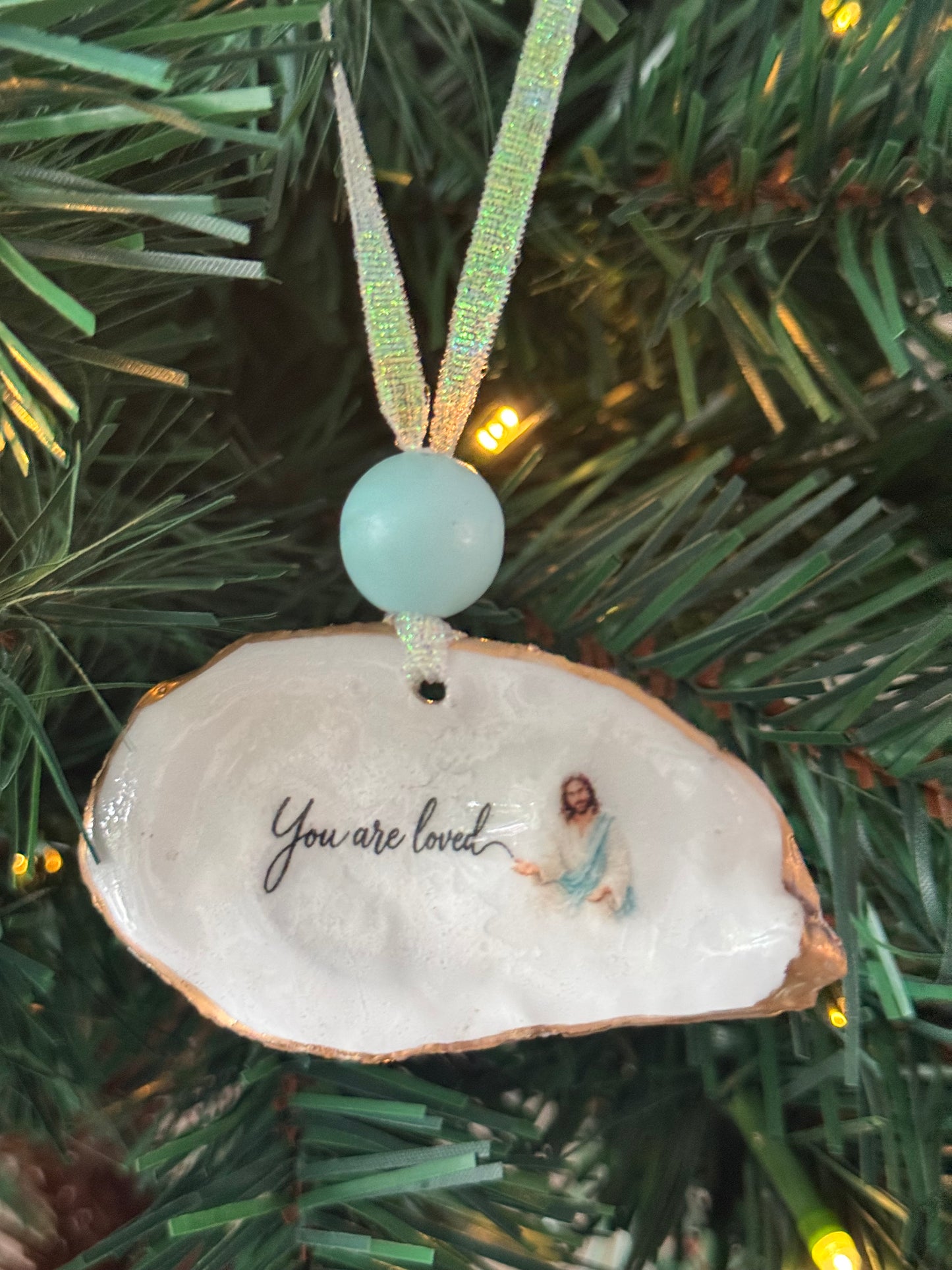 Words of Hope Shell Ornament