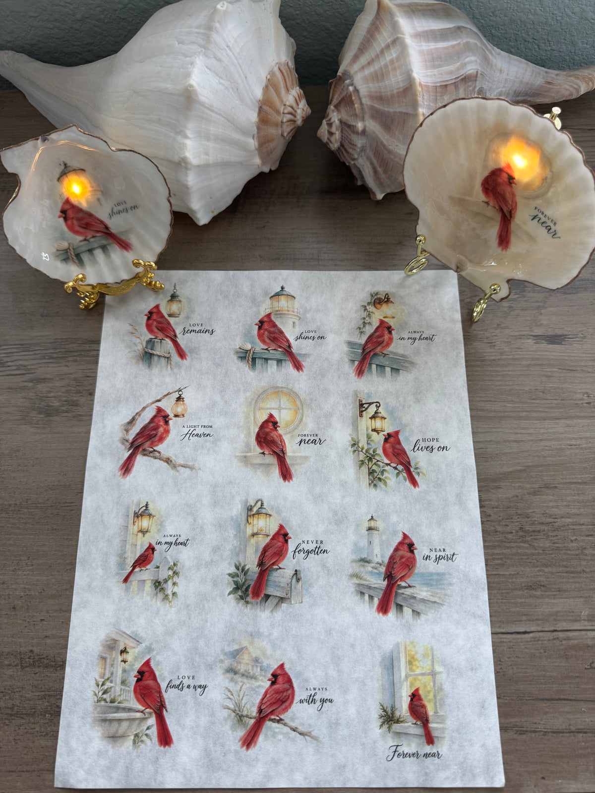 Forever Near Decoupage Rice Paper