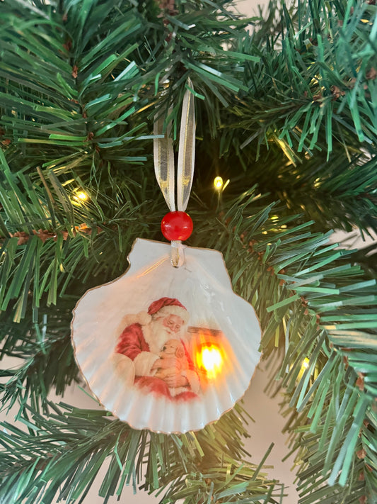 Santa Christmas Glow Lighted Shells