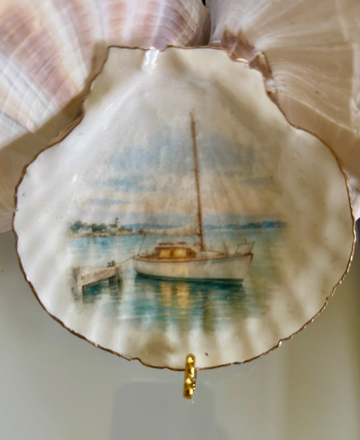 Coastal Sailboat Shell Decor