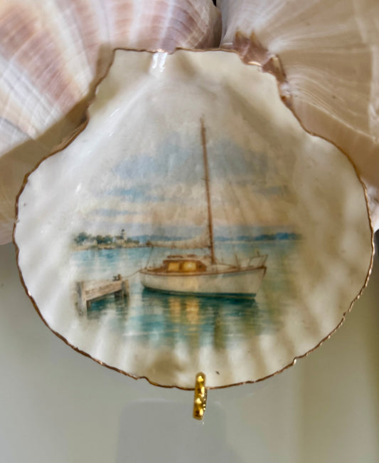 Coastal Sailboat Shell Decor