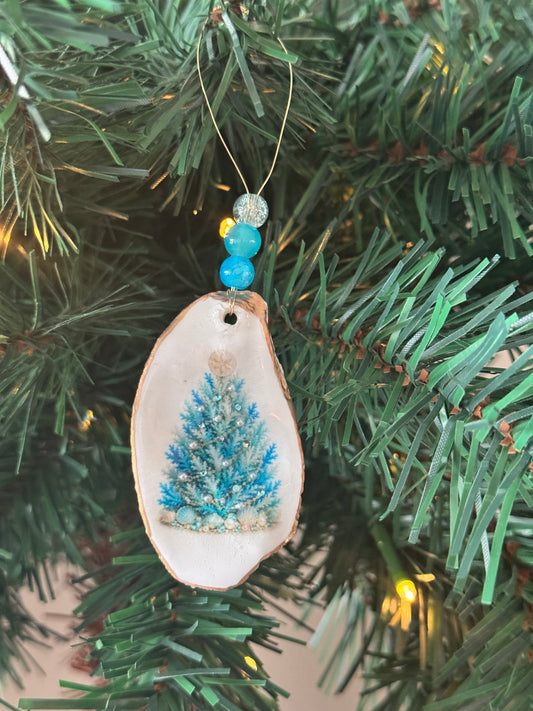 Coral Christmas Tree Ornament