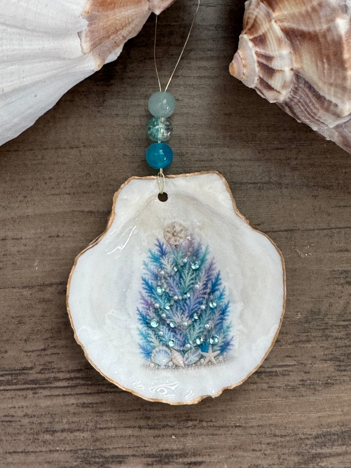 Coral Christmas Tree Ornament