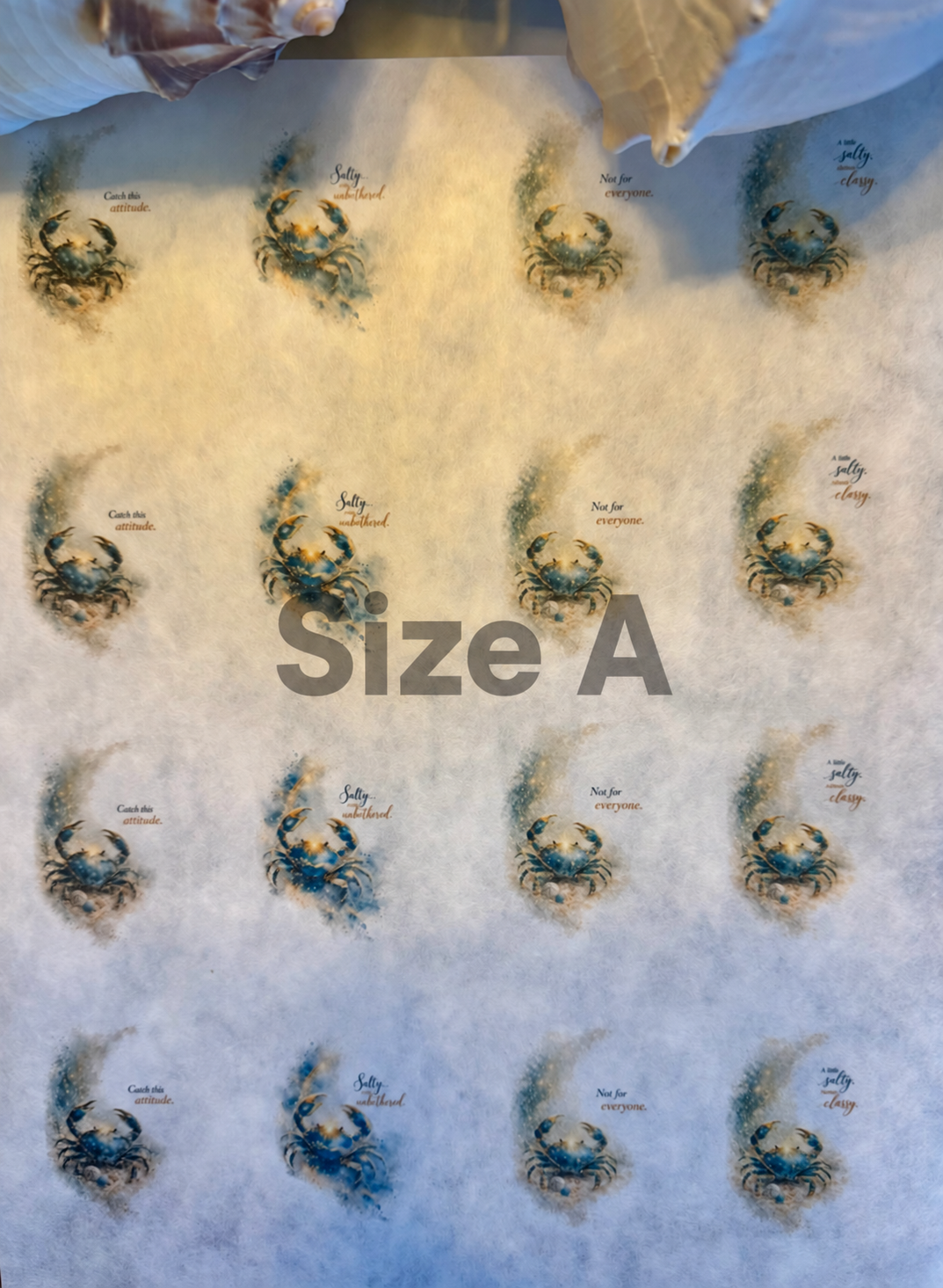 The Salty Crab Decoupage Rice Paper