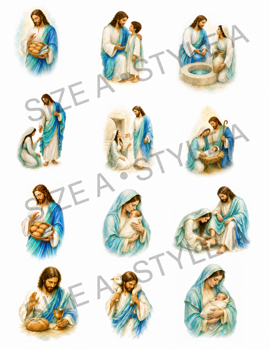 Jesus Story Decoupage Rice Paper