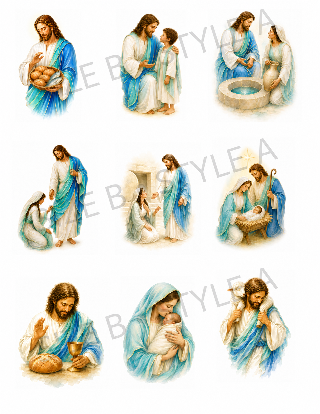 Jesus Story Decoupage Rice Paper