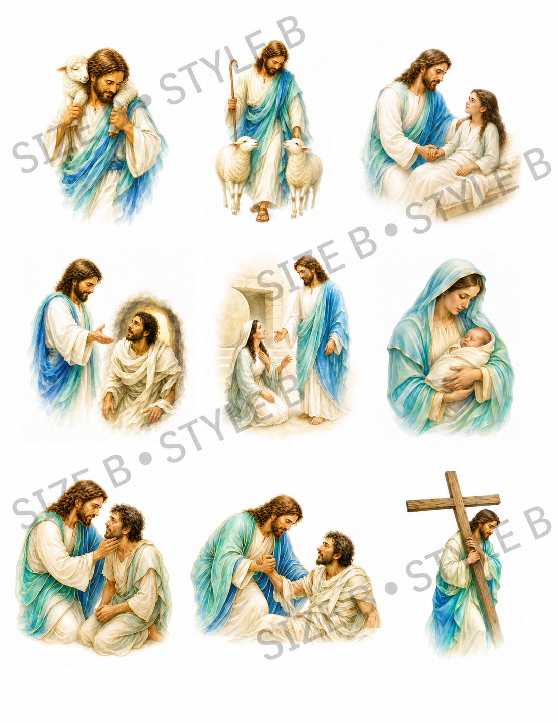 Jesus Story Decoupage Rice Paper