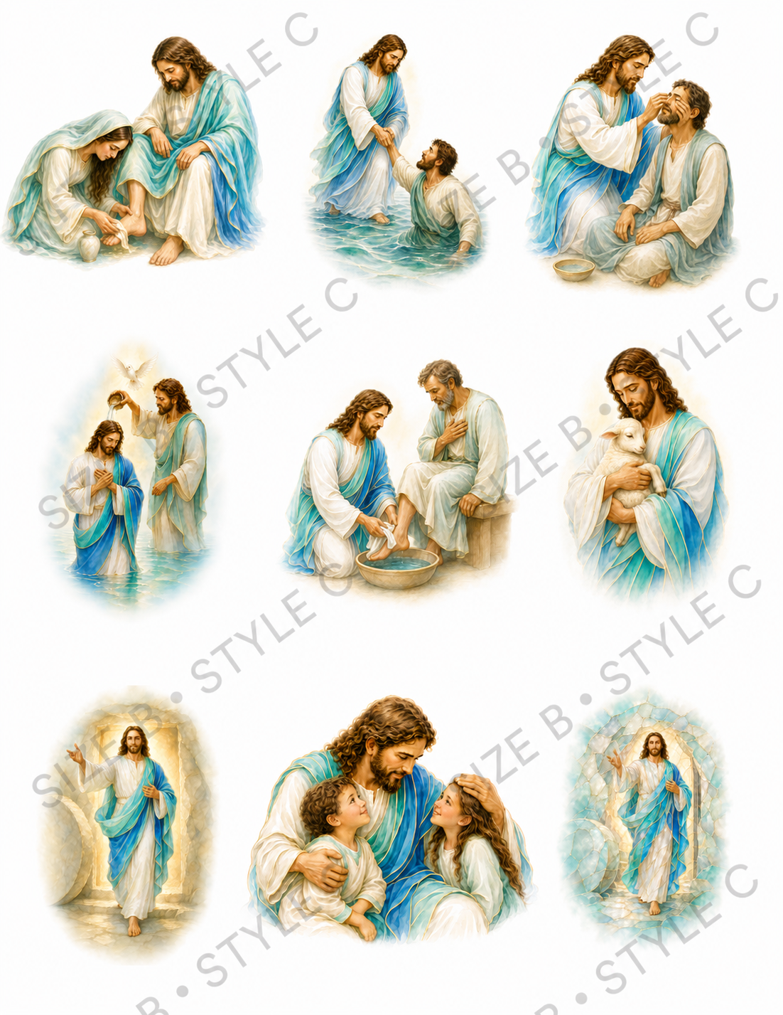 Jesus Story Decoupage Rice Paper