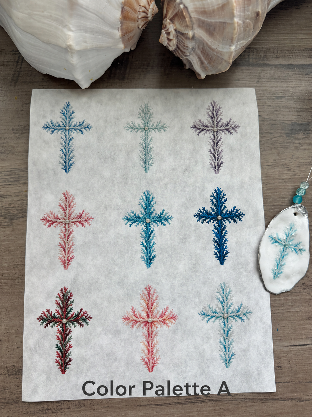 Coral Christmas Tree Decoupage Rice Paper