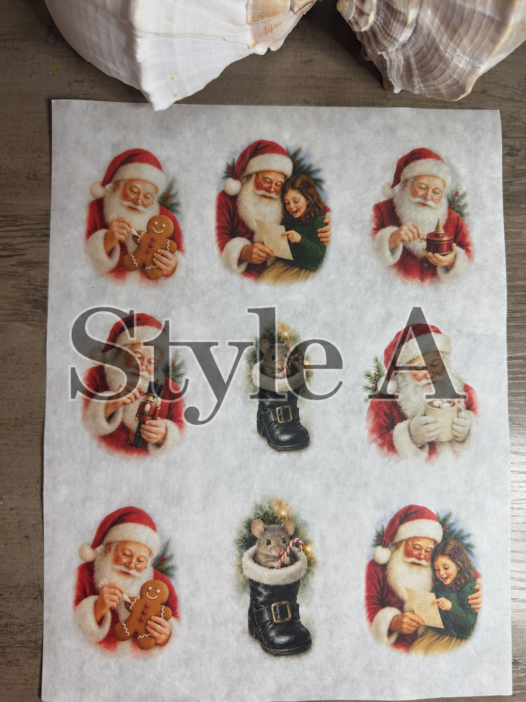 Storybook Santa Decoupage Rice Paper