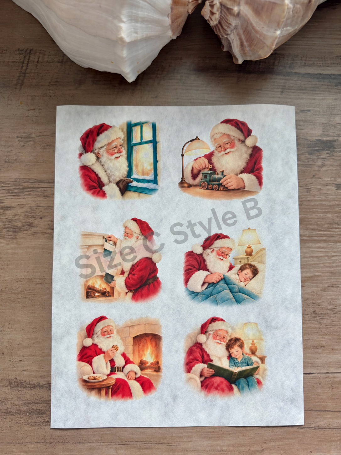 Santa Christmas Glow 2 Decoupage Rice Paper