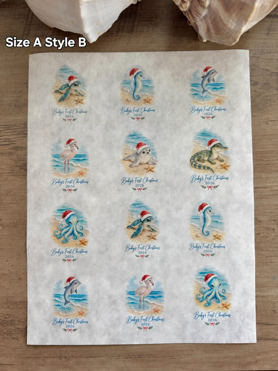 Baby's First Christmas Decoupage Paper