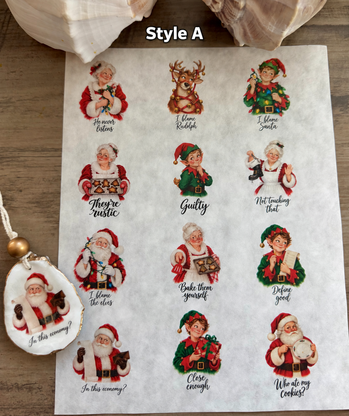 North Pole Attitude Decoupage Rice Paper