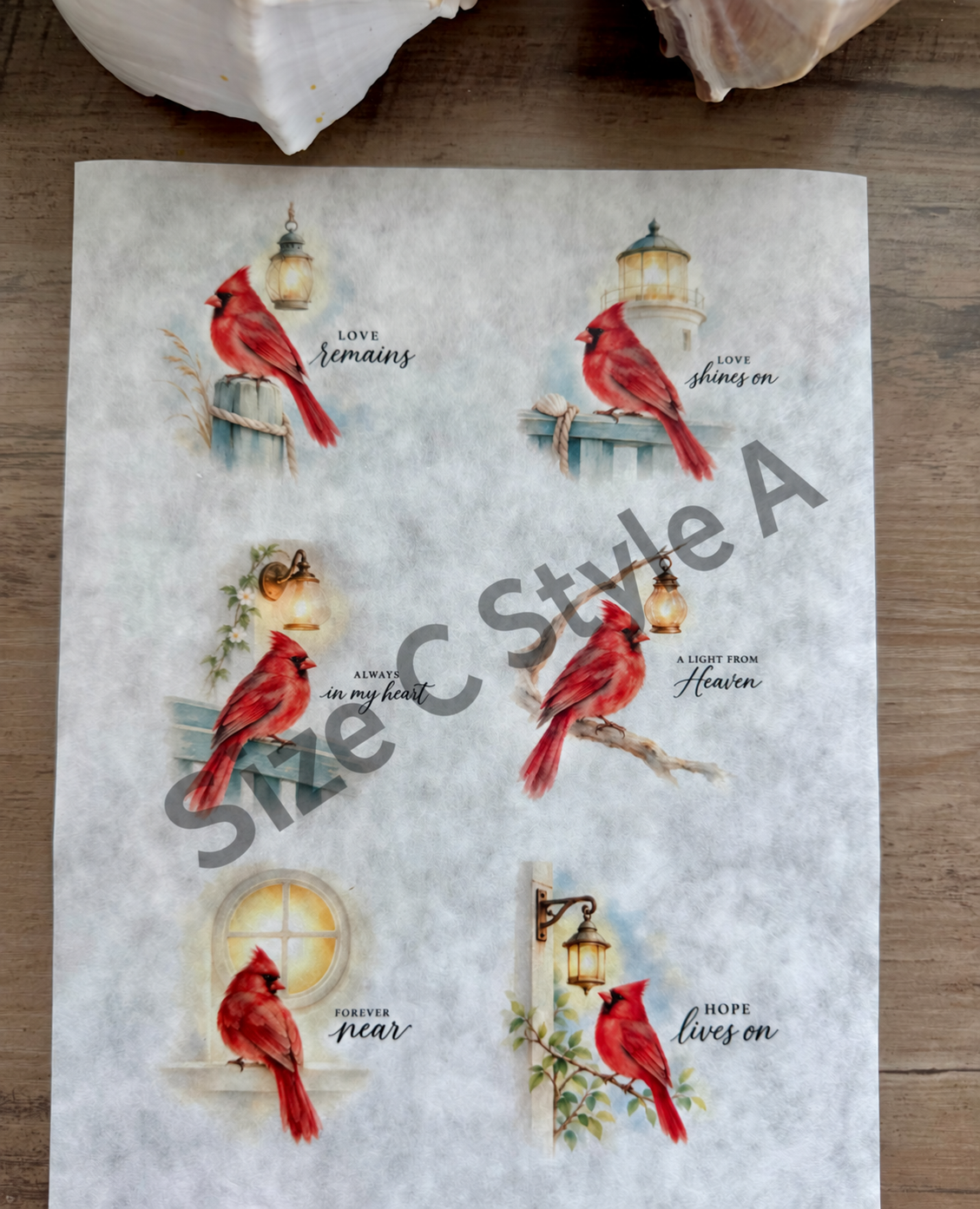 Forever Near Decoupage Rice Paper