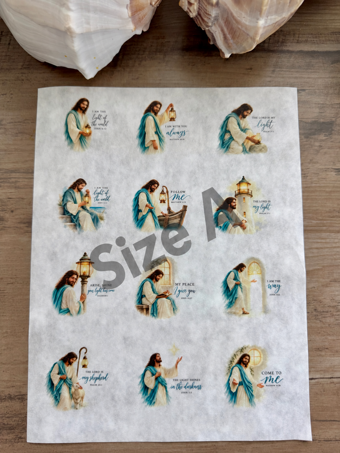 Jesus and Light Decoupage Rice Paper