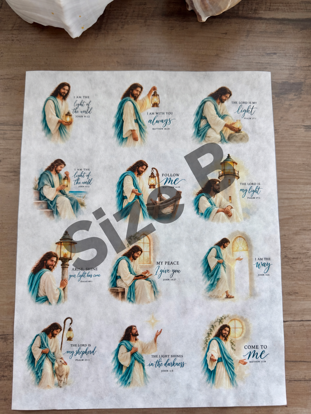 Jesus and Light Decoupage Rice Paper