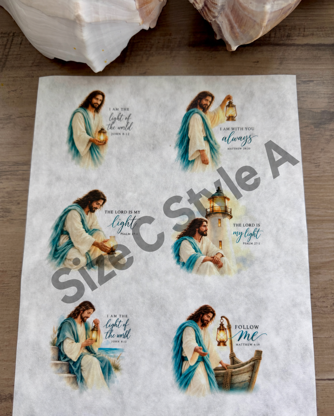 Jesus and Light Decoupage Rice Paper