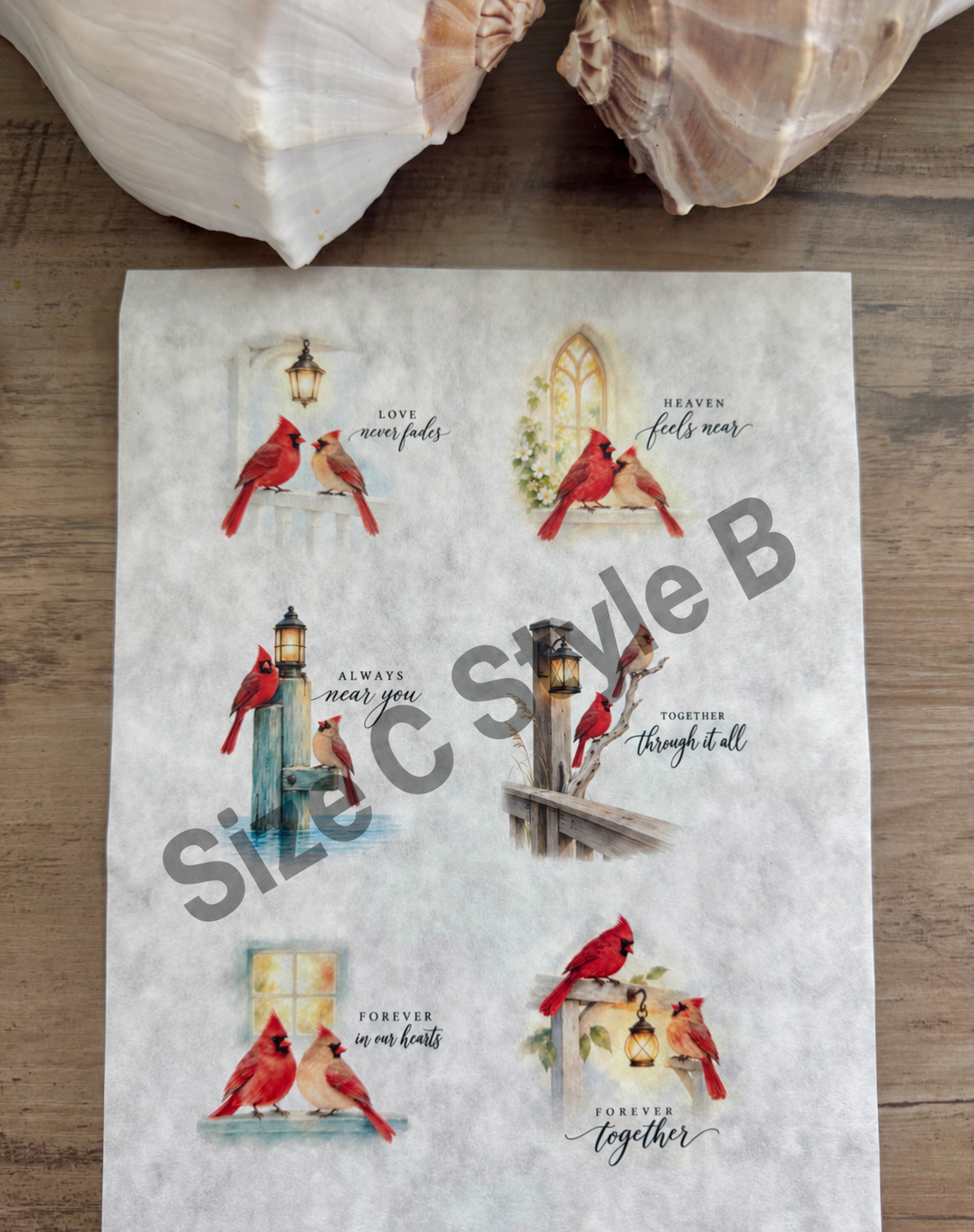 Together in Light Decoupage Rice Paper