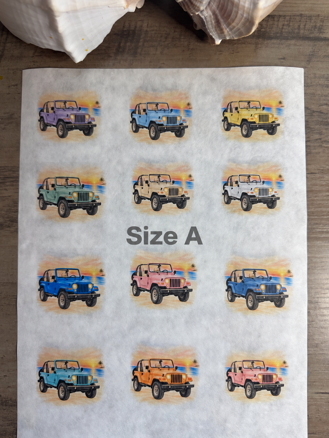 Coastal Utility Vehicle  Glow Decoupage Paper