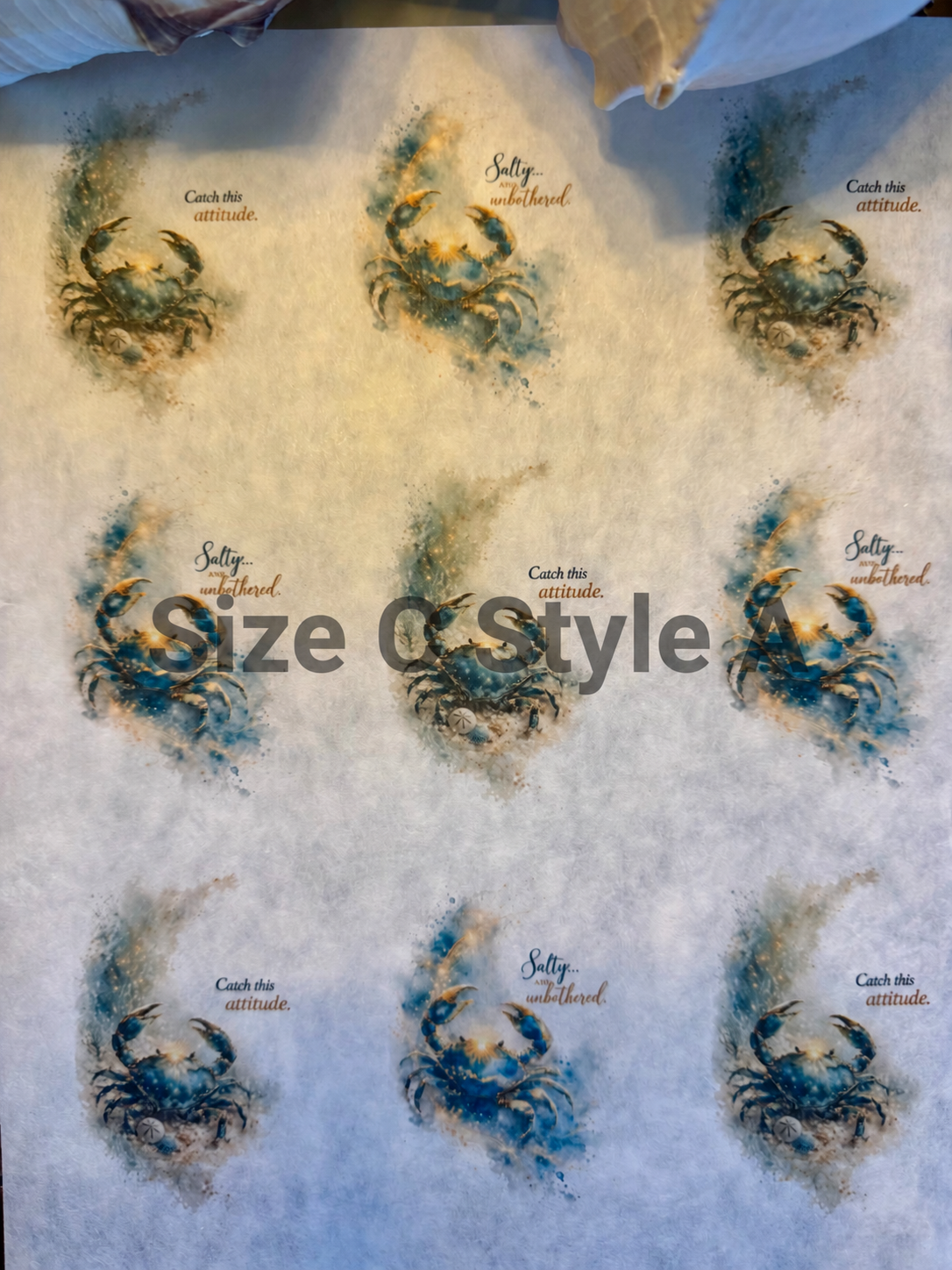 The Salty Crab Decoupage Rice Paper