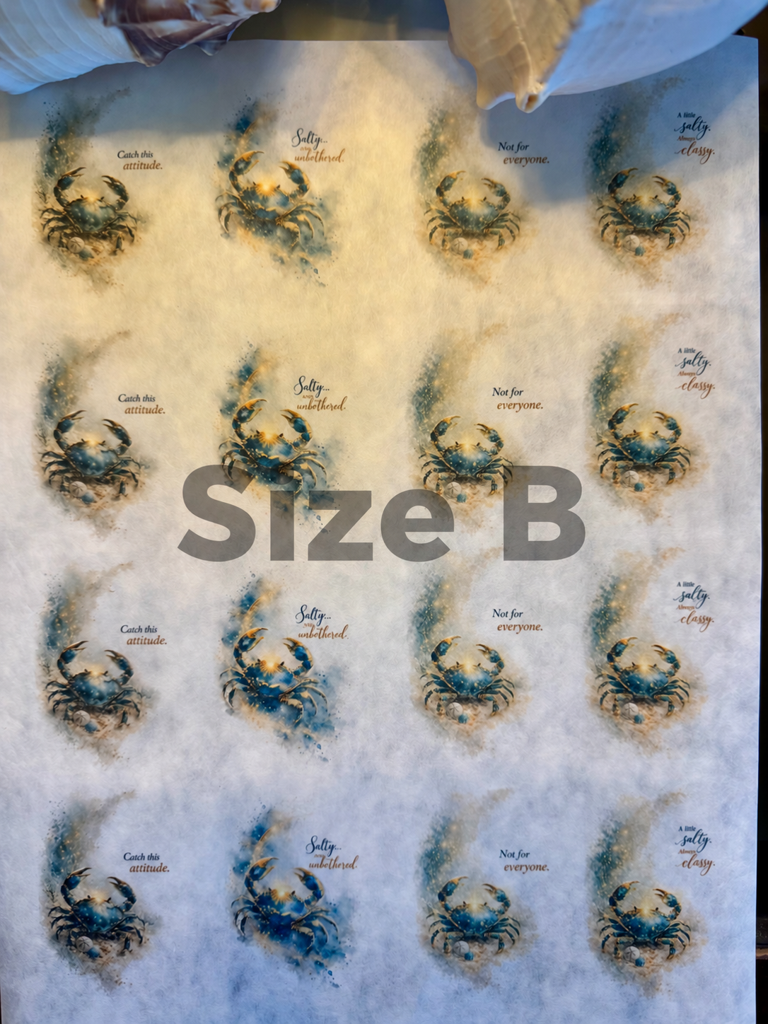 The Salty Crab Decoupage Rice Paper