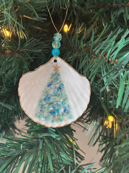 Sea Glass Tree Ornament