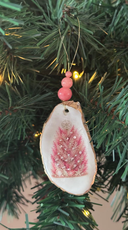 Coral Christmas Tree Ornament