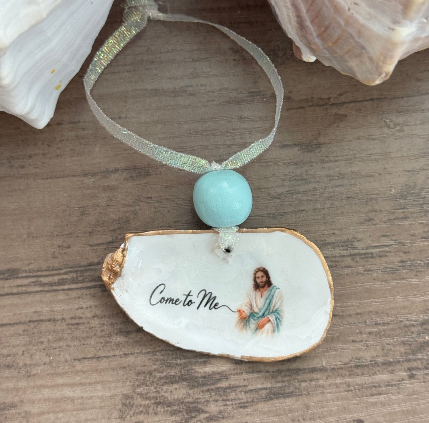 Words of Hope Shell Ornament