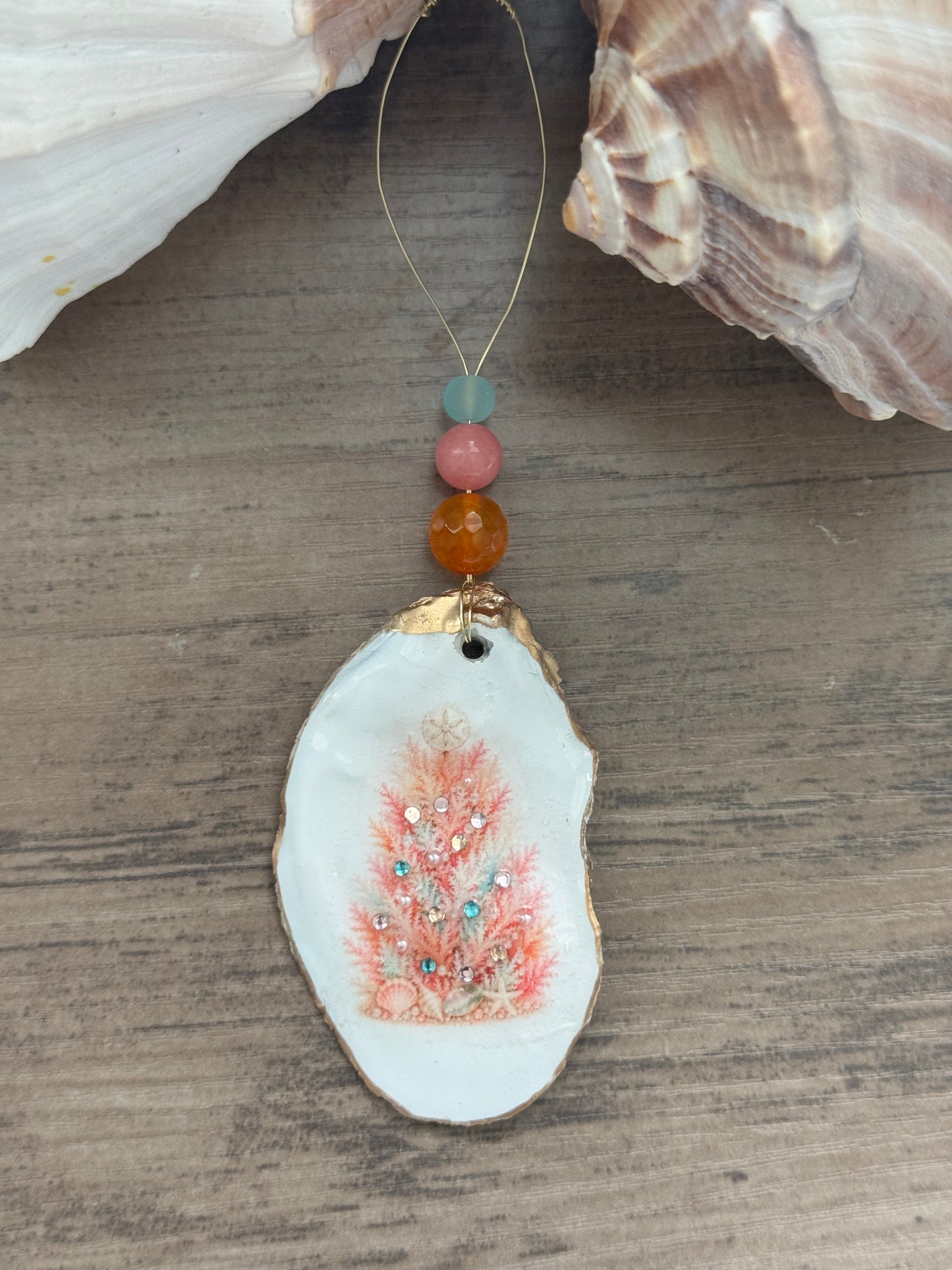 Coral Christmas Tree Ornament
