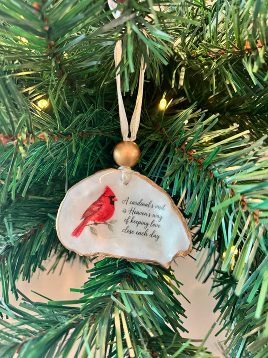 Cardinal Message Ornament
