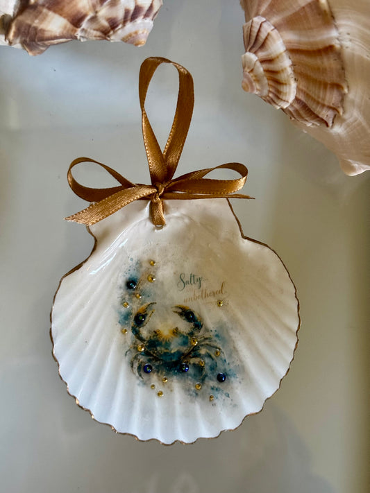 Bejeweled Salty Crab Ornament