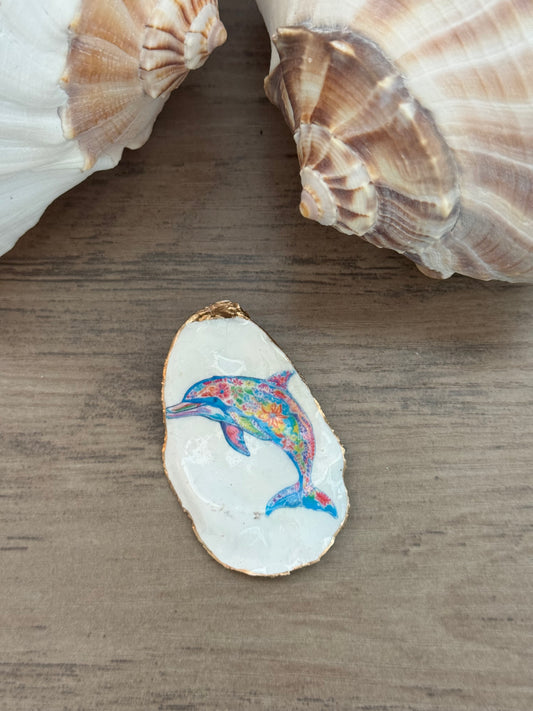 Coastal Shell Art Magnet