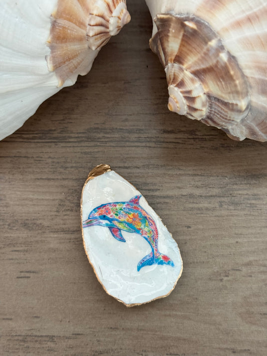 Coastal Shell Art Magnet