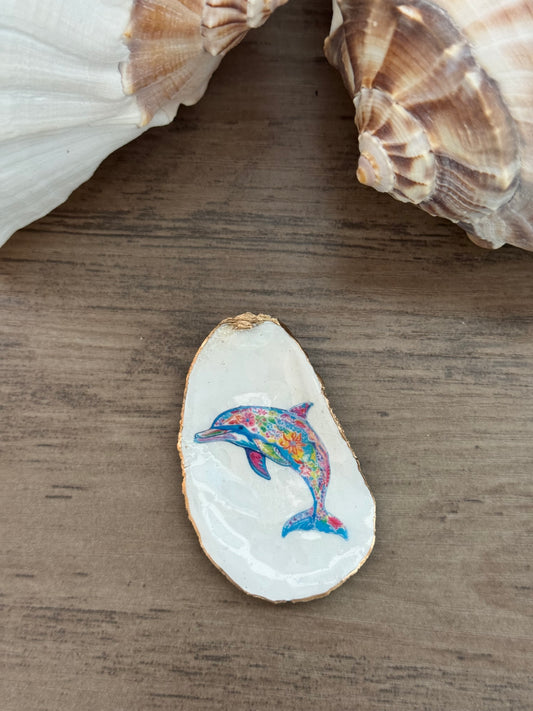 Coastal Shell Art Magnet