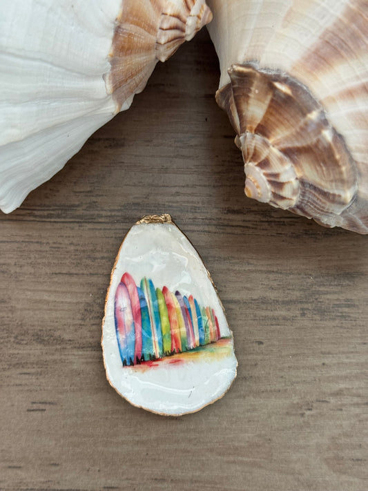 Coastal Shell Art Magnet
