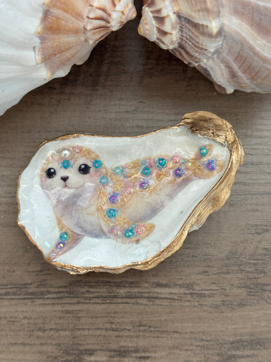 Jeweled Tides Oyster Shell