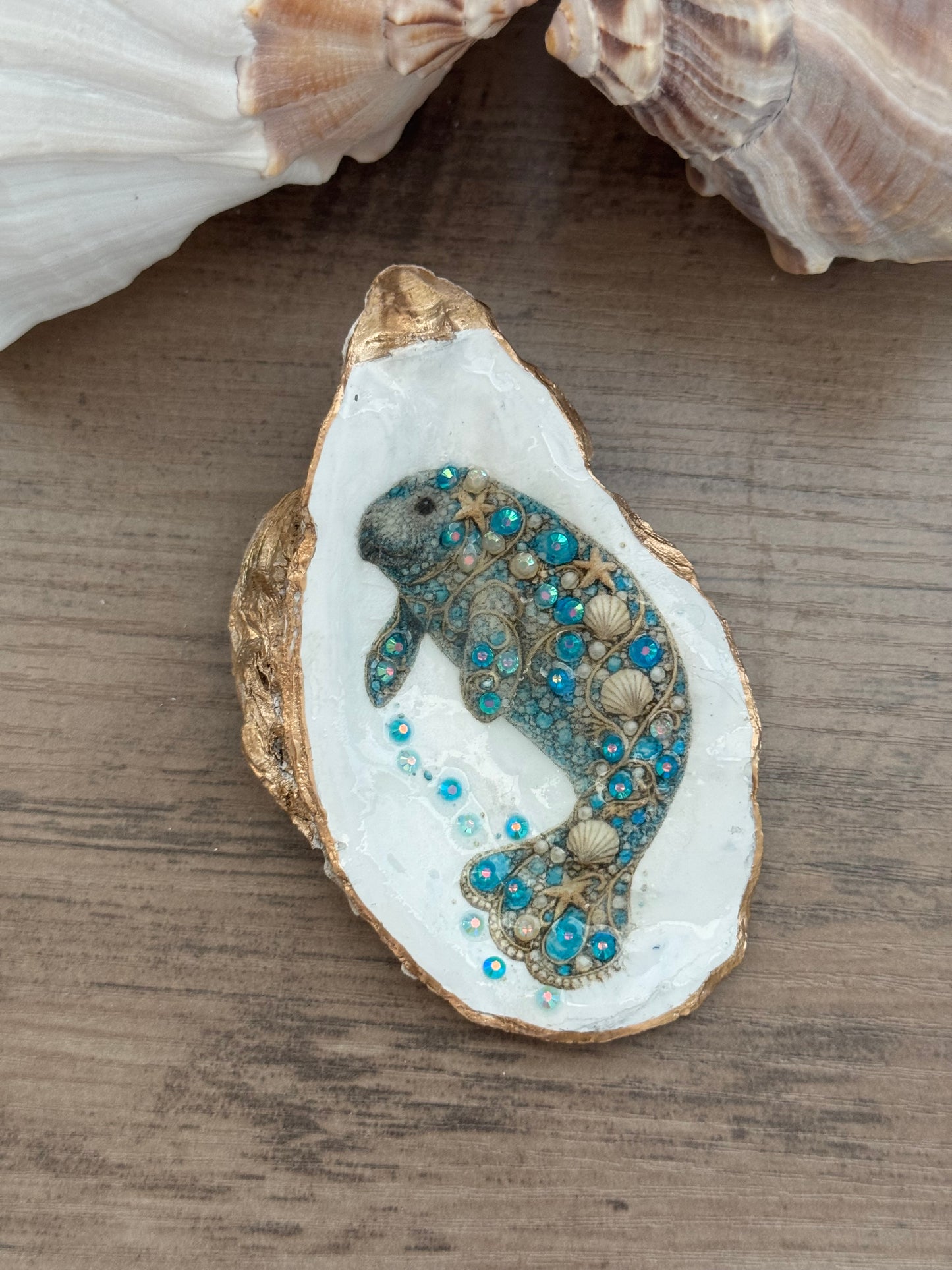 Jeweled Tides Oyster Shell