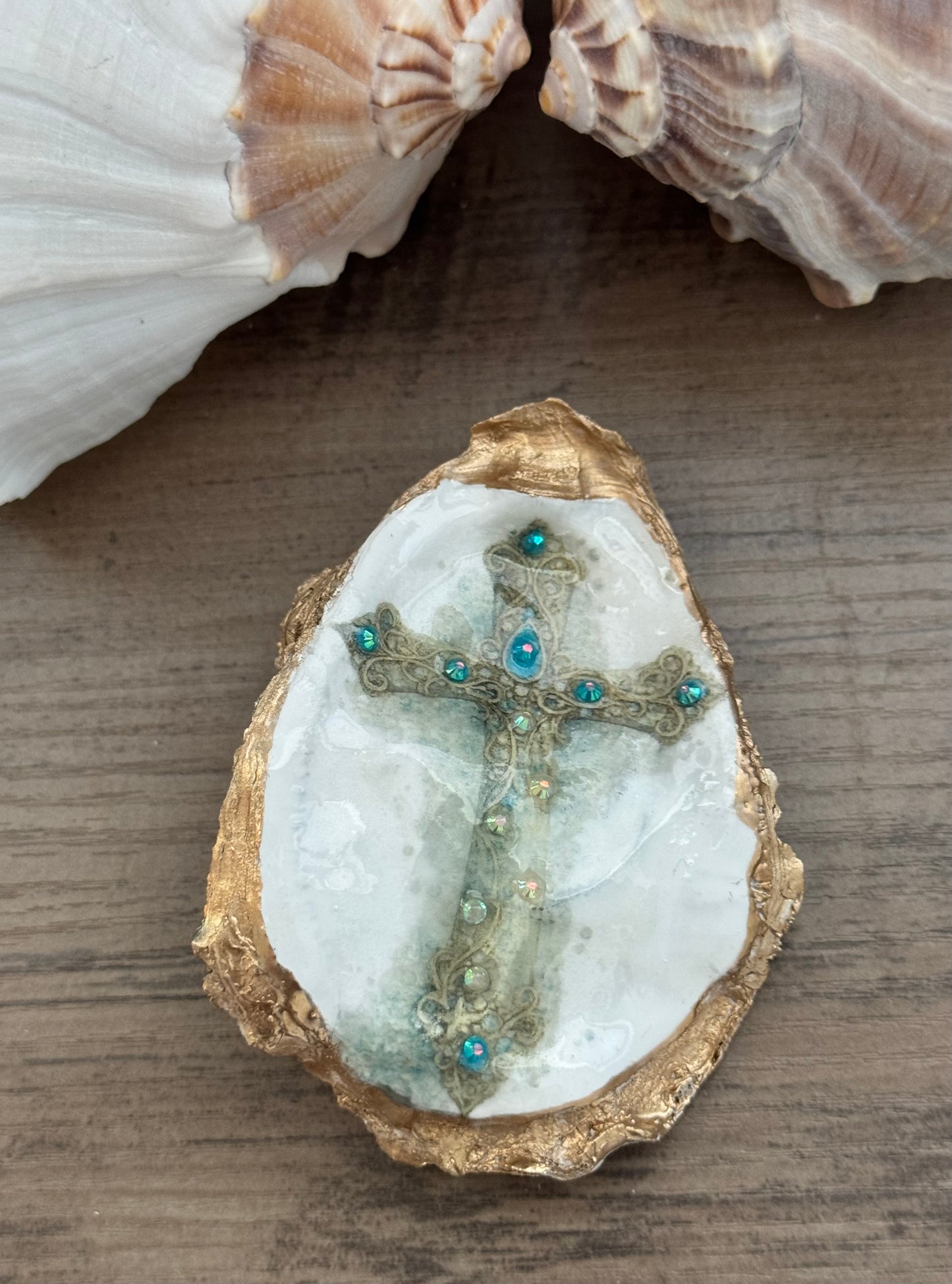 Jeweled Tides Oyster Shell