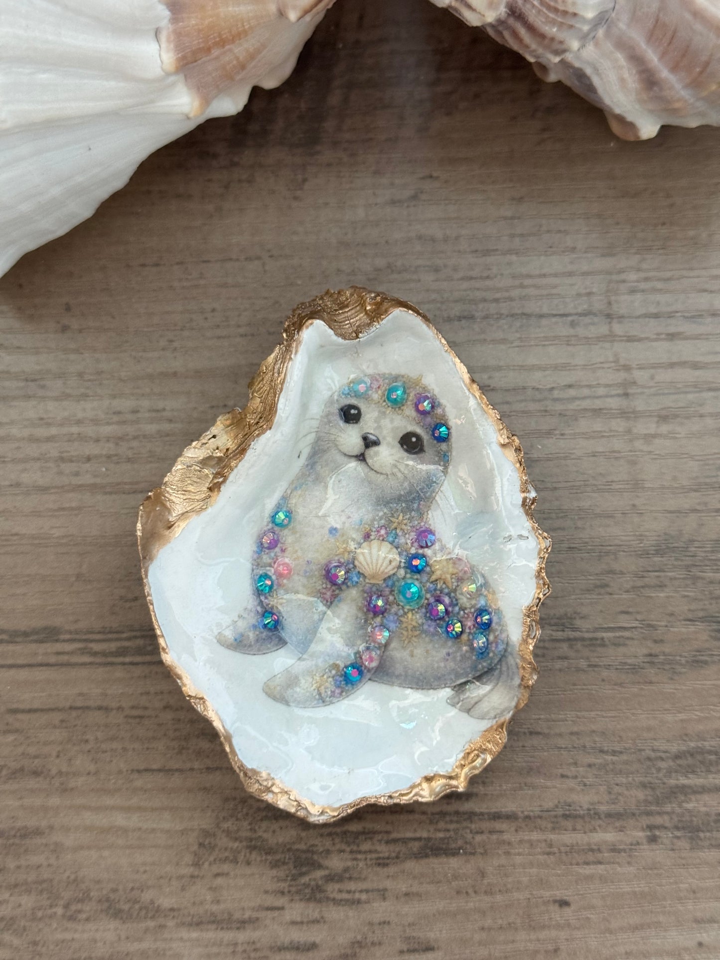 Jeweled Tides Oyster Shell