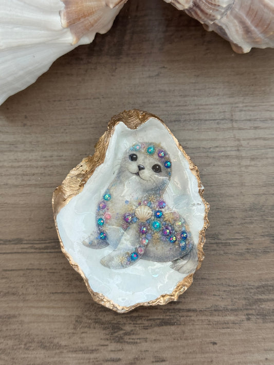 Jeweled Tides Oyster Shell