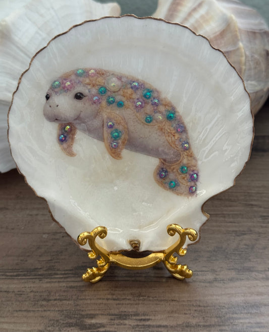 Jeweled Tides Scallop Shell