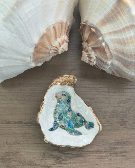 Jeweled Tides Oyster Shell