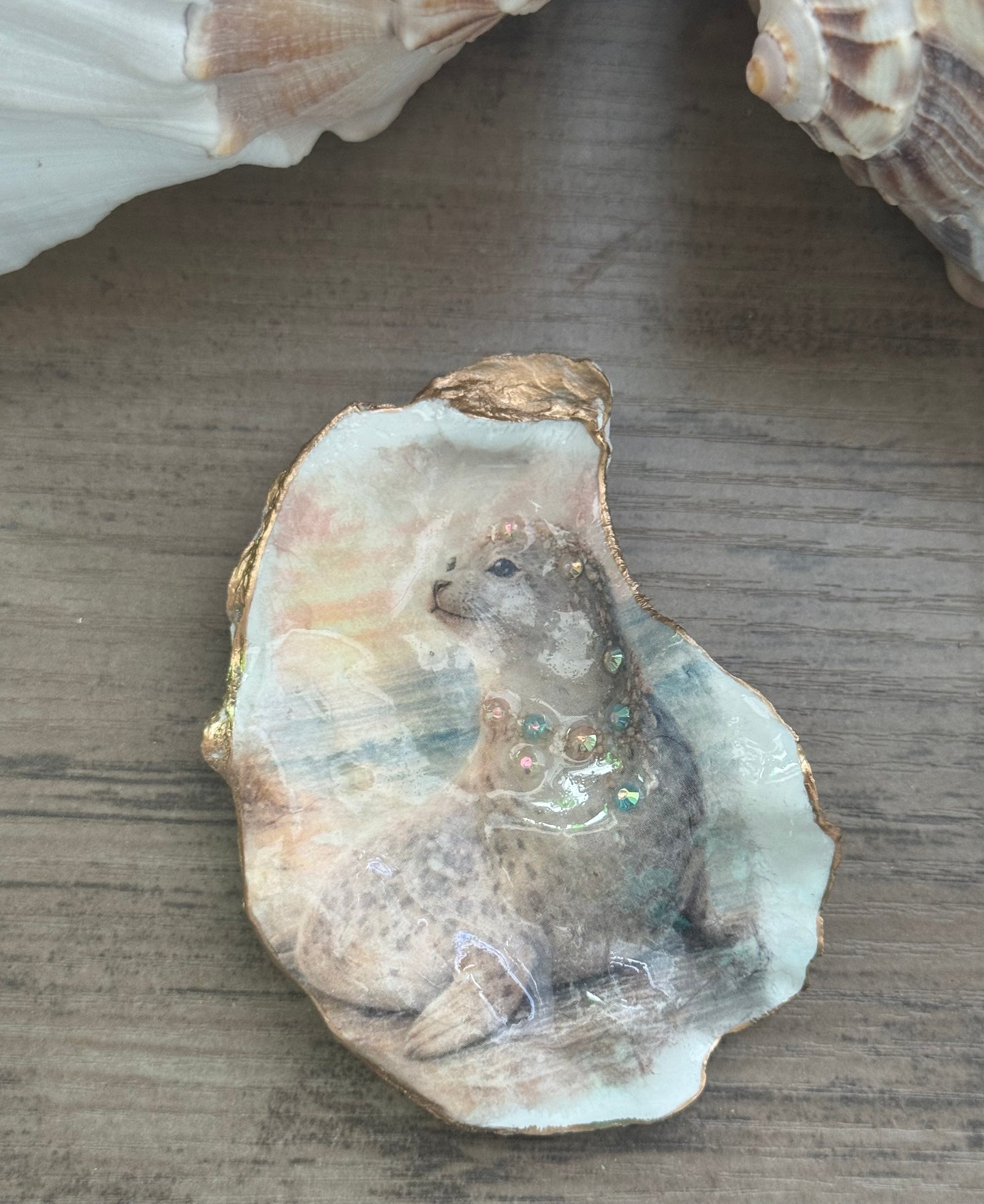Painted Tides Oyster Shell