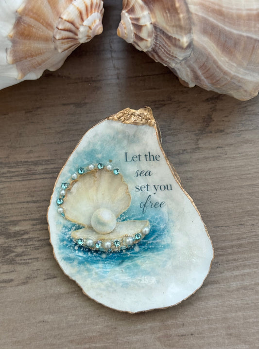 Jeweled Tides Oyster Shell