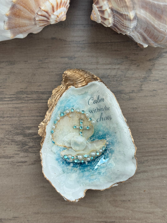 Jeweled Tides Oyster Shell