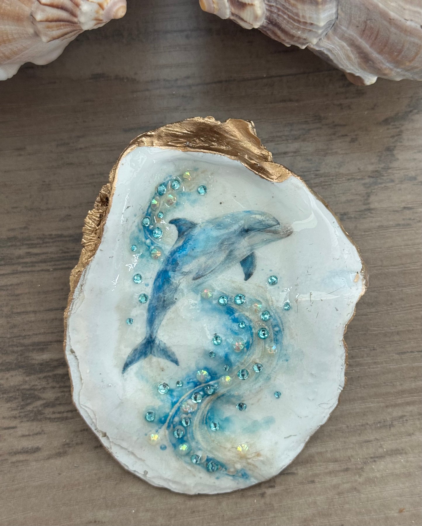 Jeweled Tides Oyster Shell
