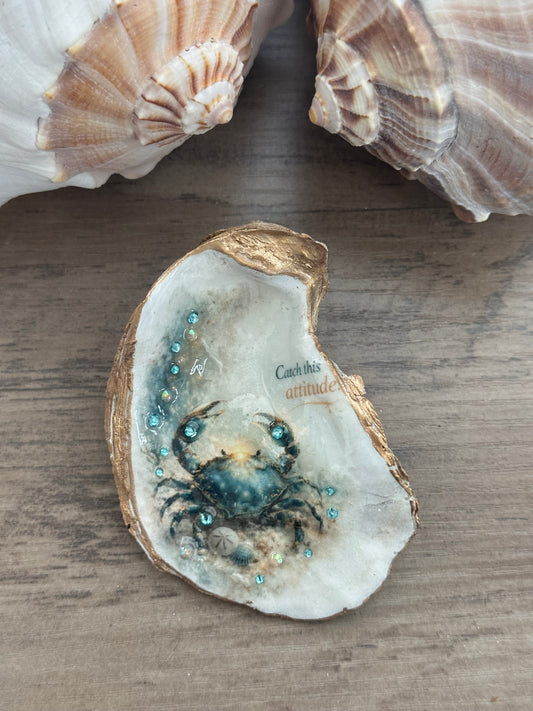 Jeweled Tides Oyster Shell